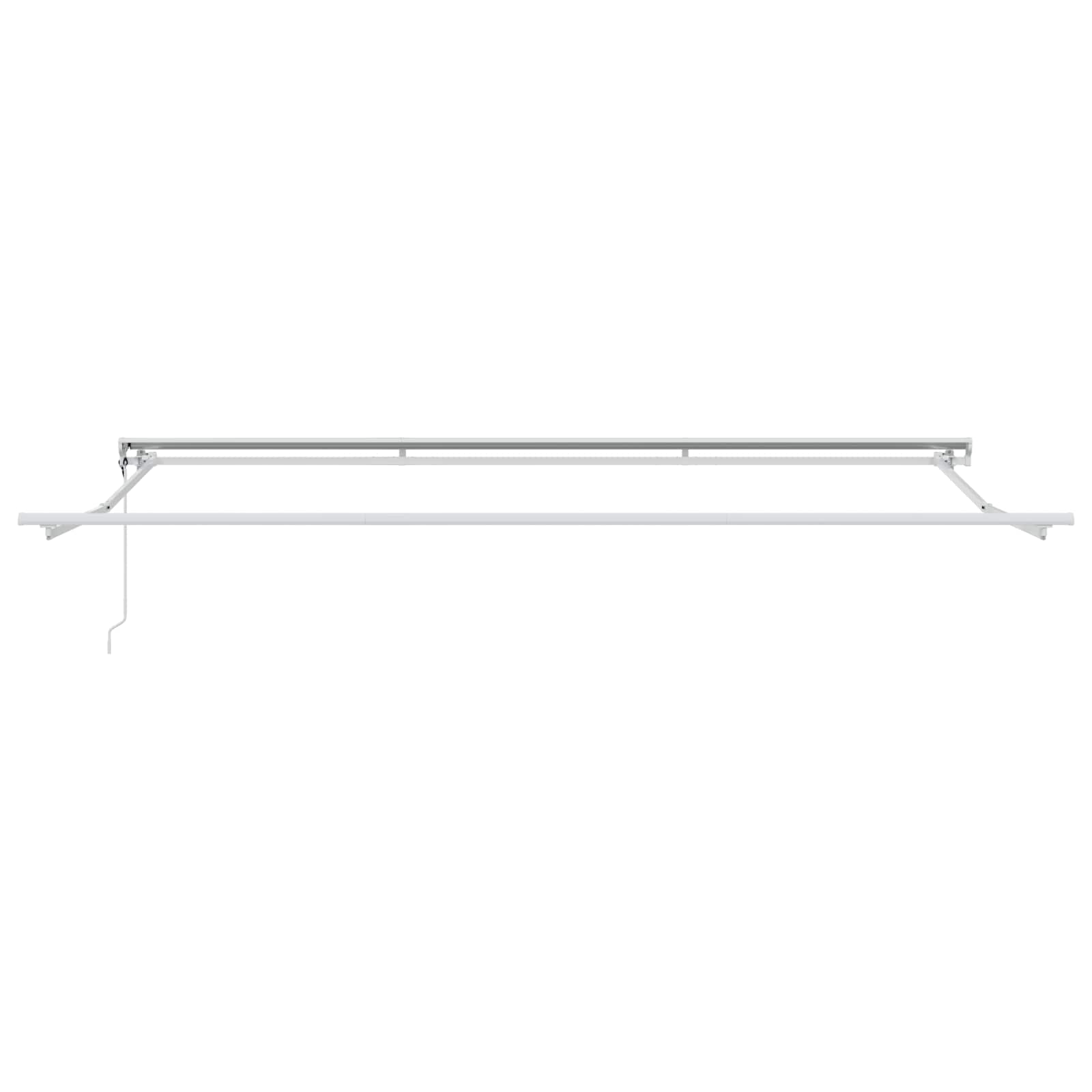 Markisenrahmen Verstellbar Weiß 2,5 x 2 m Stahl