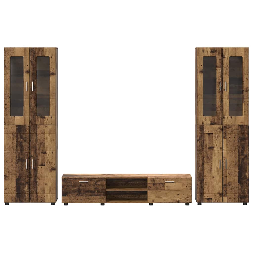 Highboard mit Regal FLORIN Weiß 60 x 35 x 182 cm Holzwerkstoff