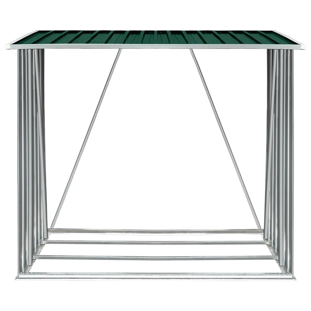 Brennholzlager Verzinkter Stahl 163 x 83 x 154 cm Grau