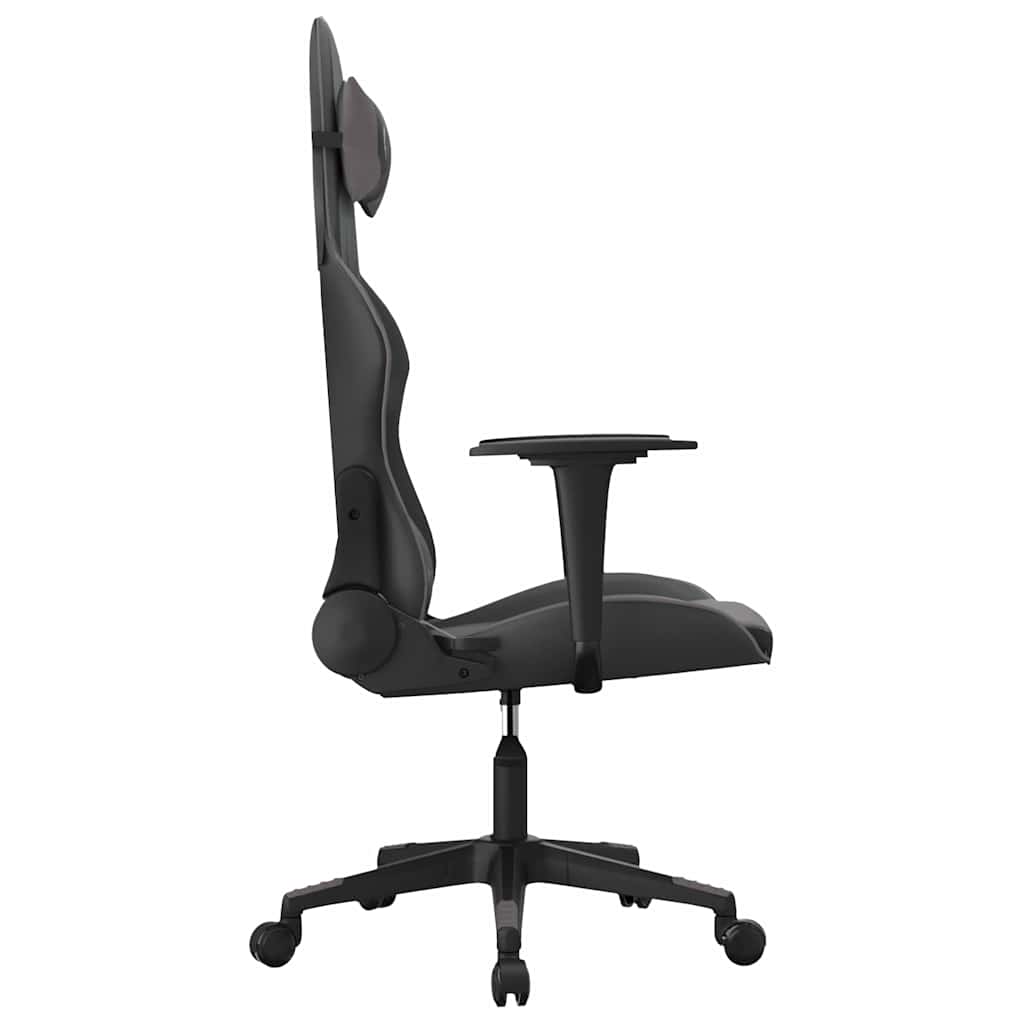 Gaming-Stuhl mit Massagefunktion Schwarz und Blau Kunstleder