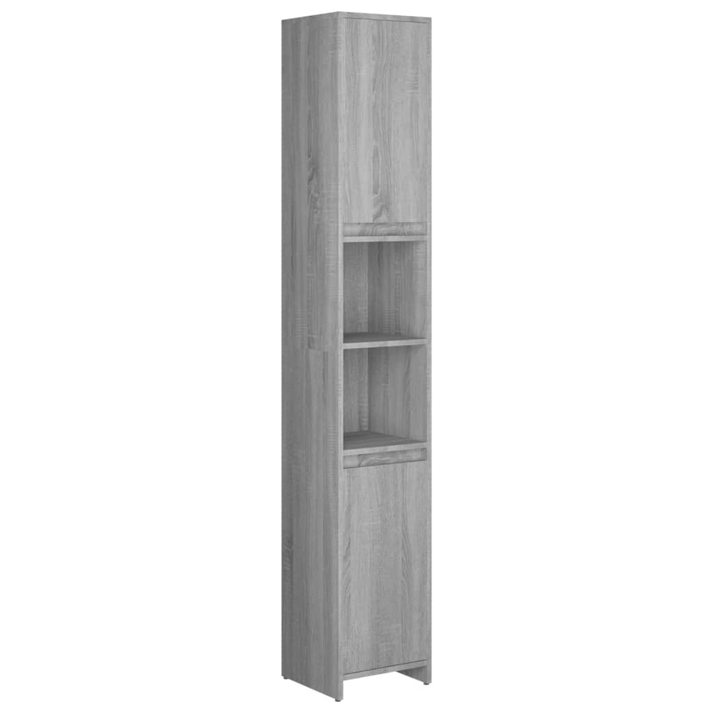Badezimmerschrank Weiß 30x30x183,5 cm Holzwerkstoff