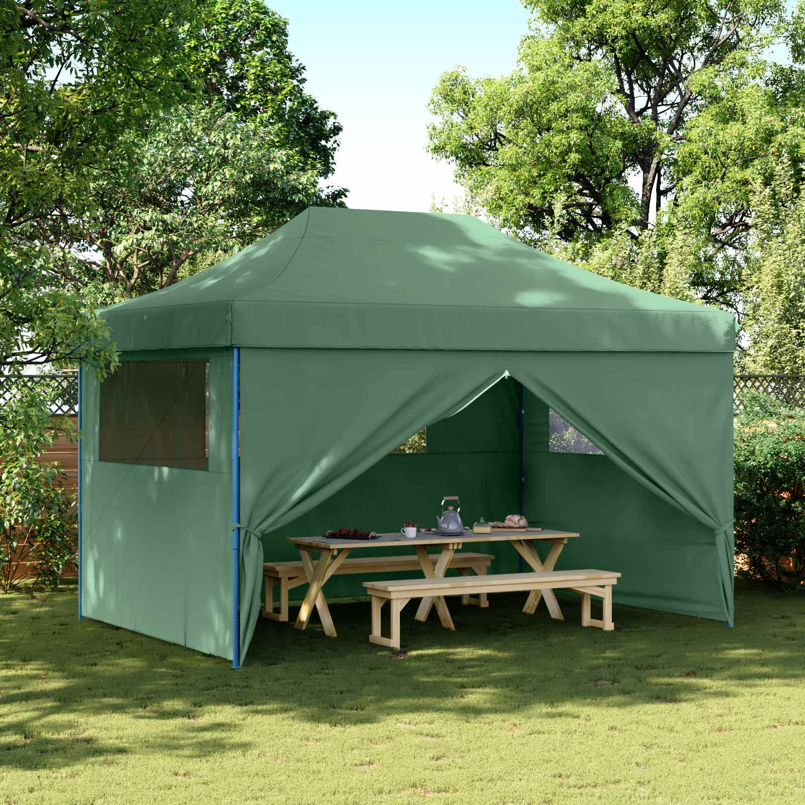 Partyzelt Faltbar Pop-Up Beige 410x279x315 cm