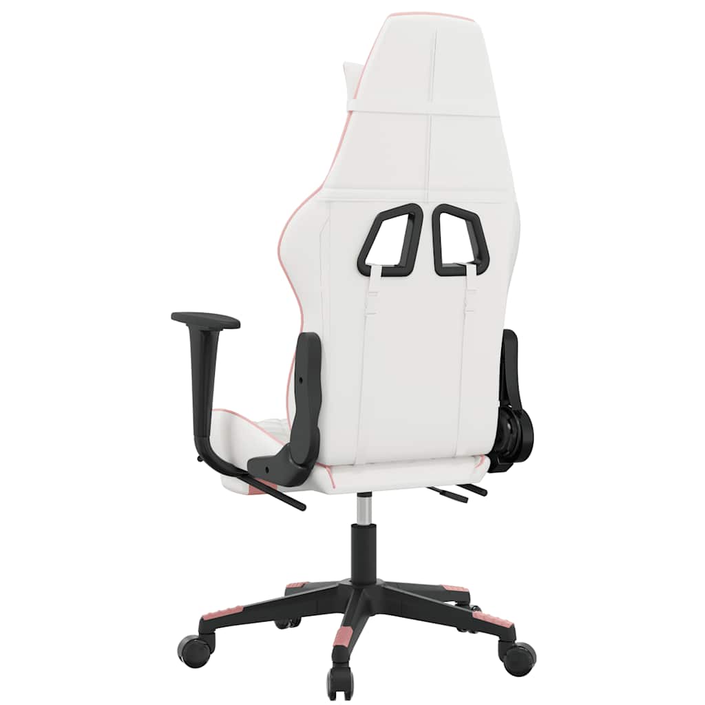 Gaming-Stuhl mit Massagefunktion Schwarz und Blau Kunstleder