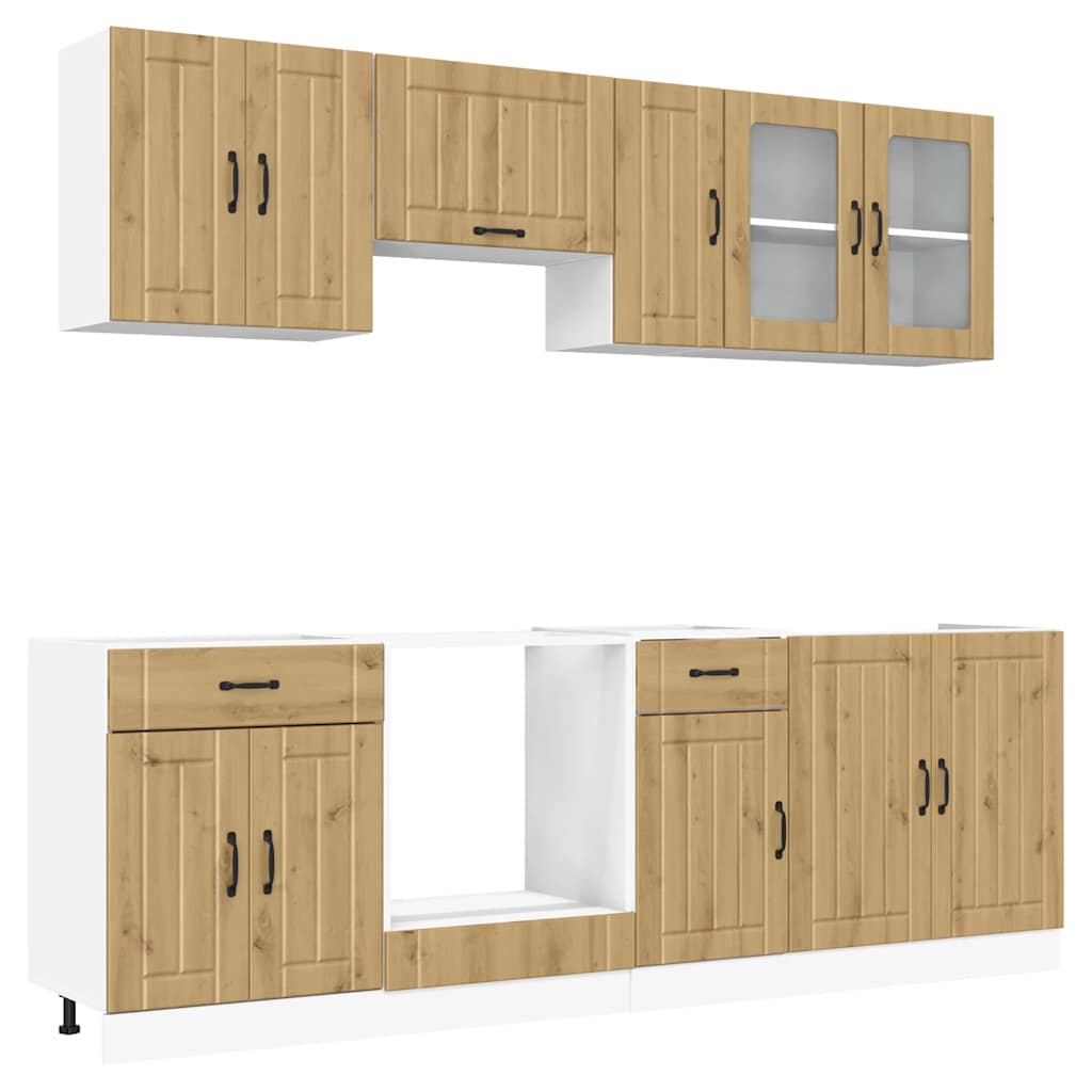 8-tlg. Küchenschrank-Set Kalmar Weiß Holzwerkstoff