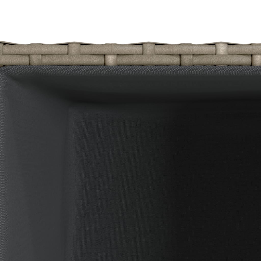 Pflanzkübel 2 Stk. Schwarz 40x40x80 cm Poly Rattan