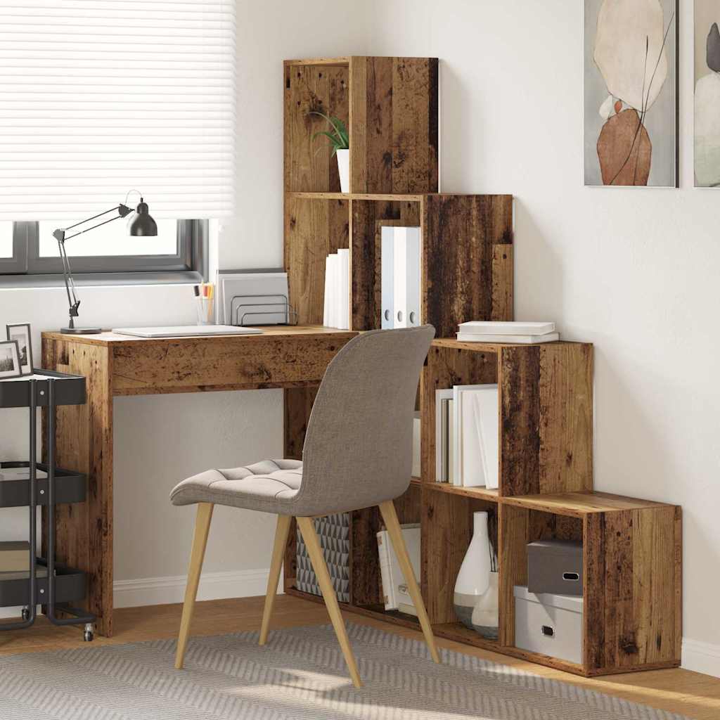 Eck-Schreibtisch Schwarz Eichen-Optik 101,5 x 149,5 x 149,5 cm