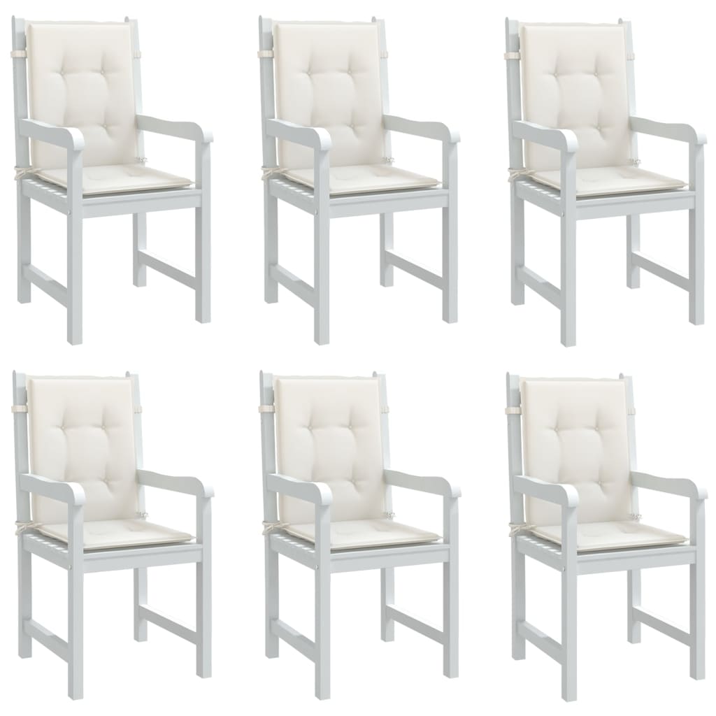 Niedriglehner-Auflagen 2 Stk Melange Anthrazit 100x50x7cm Stoff