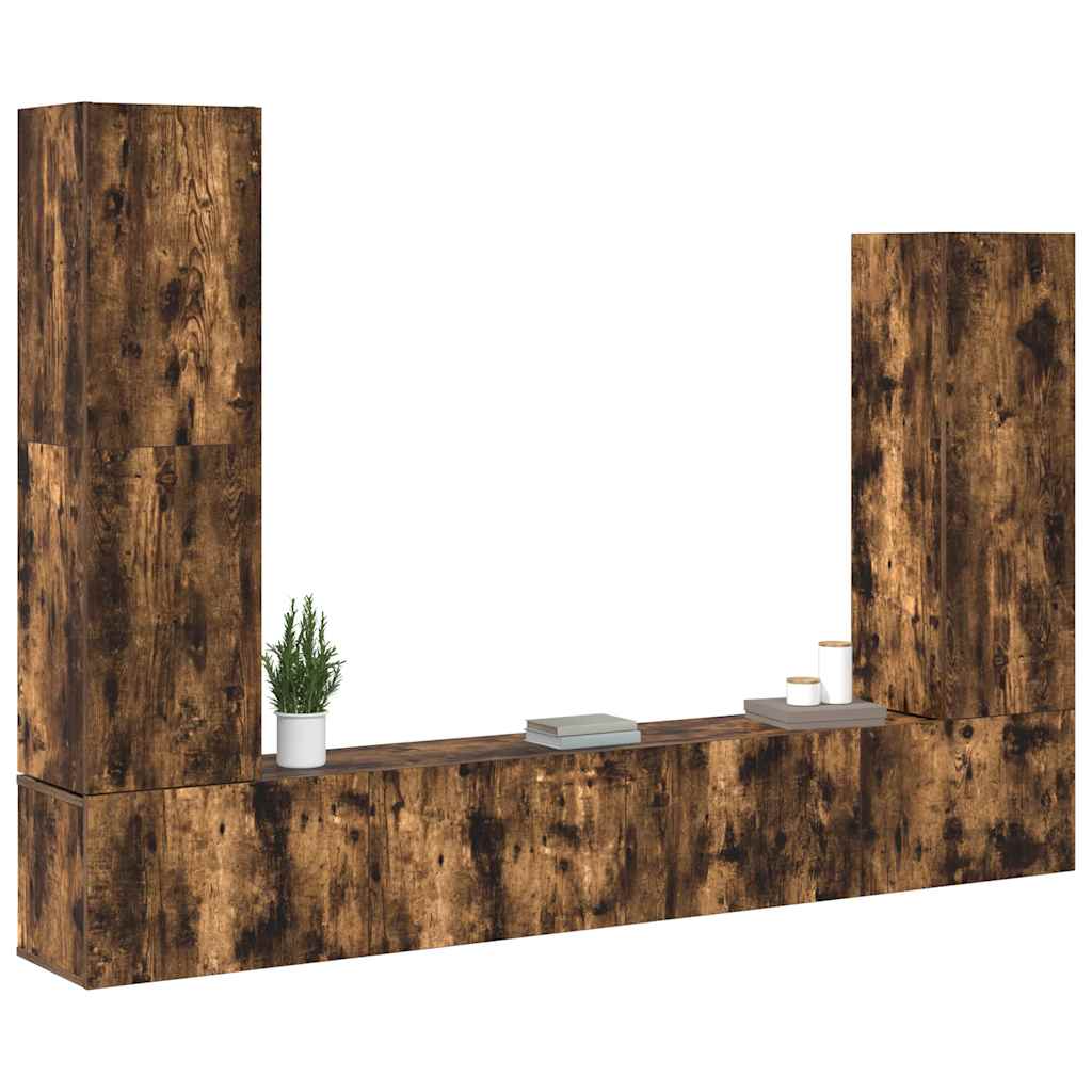 4-tlg. TV-Schrank-Set Weiß Holzwerkstoff