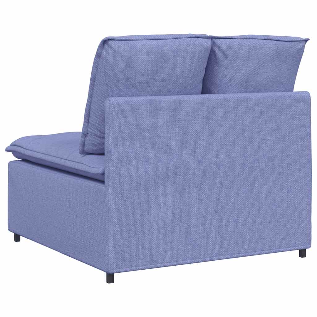 Modulares Sofa Endmodul mit Armlehne Kissen Hellgrau 100 cm
