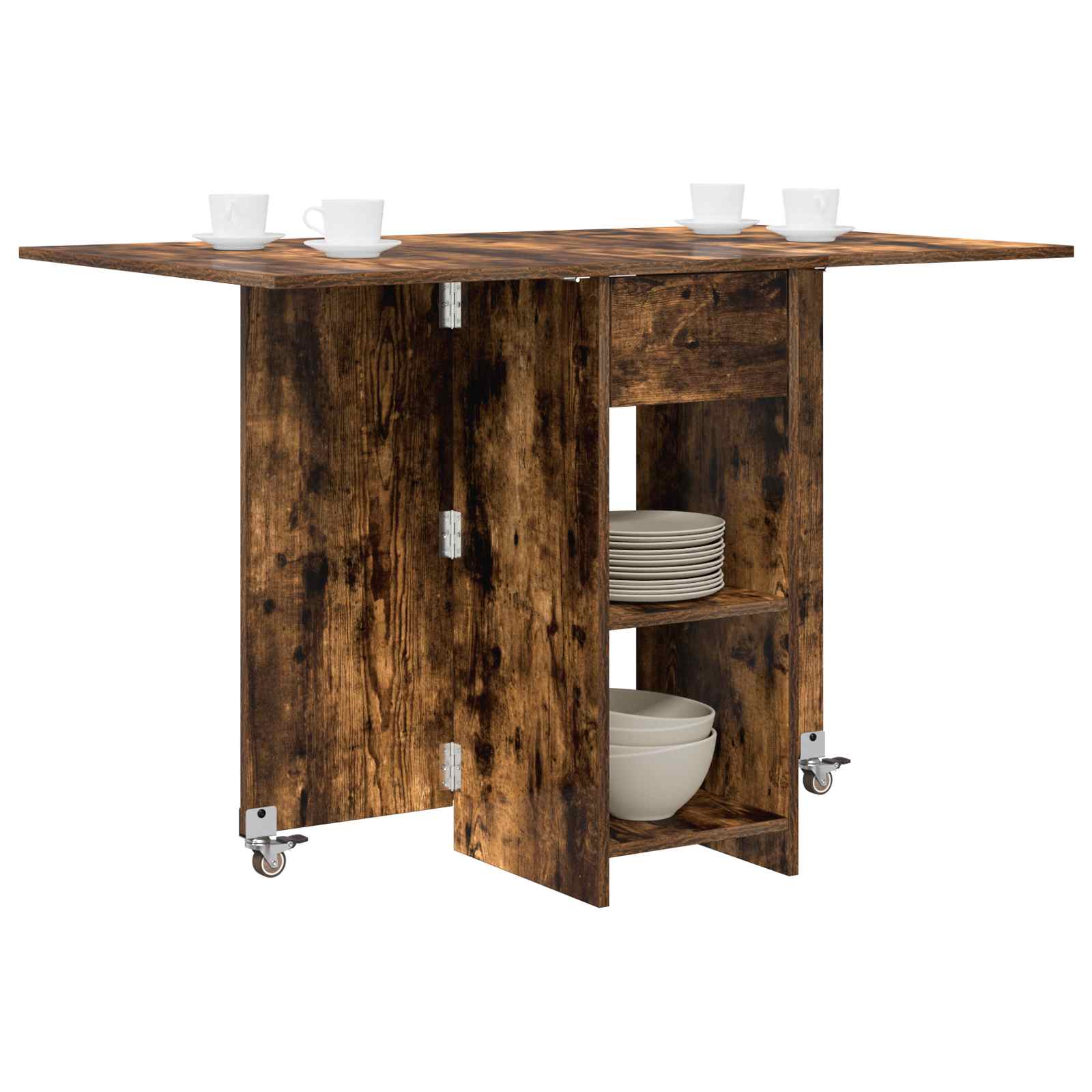 Esstisch 115 x 70 x 75 cm Holzwerkstoff Weiß Rechtwinklig