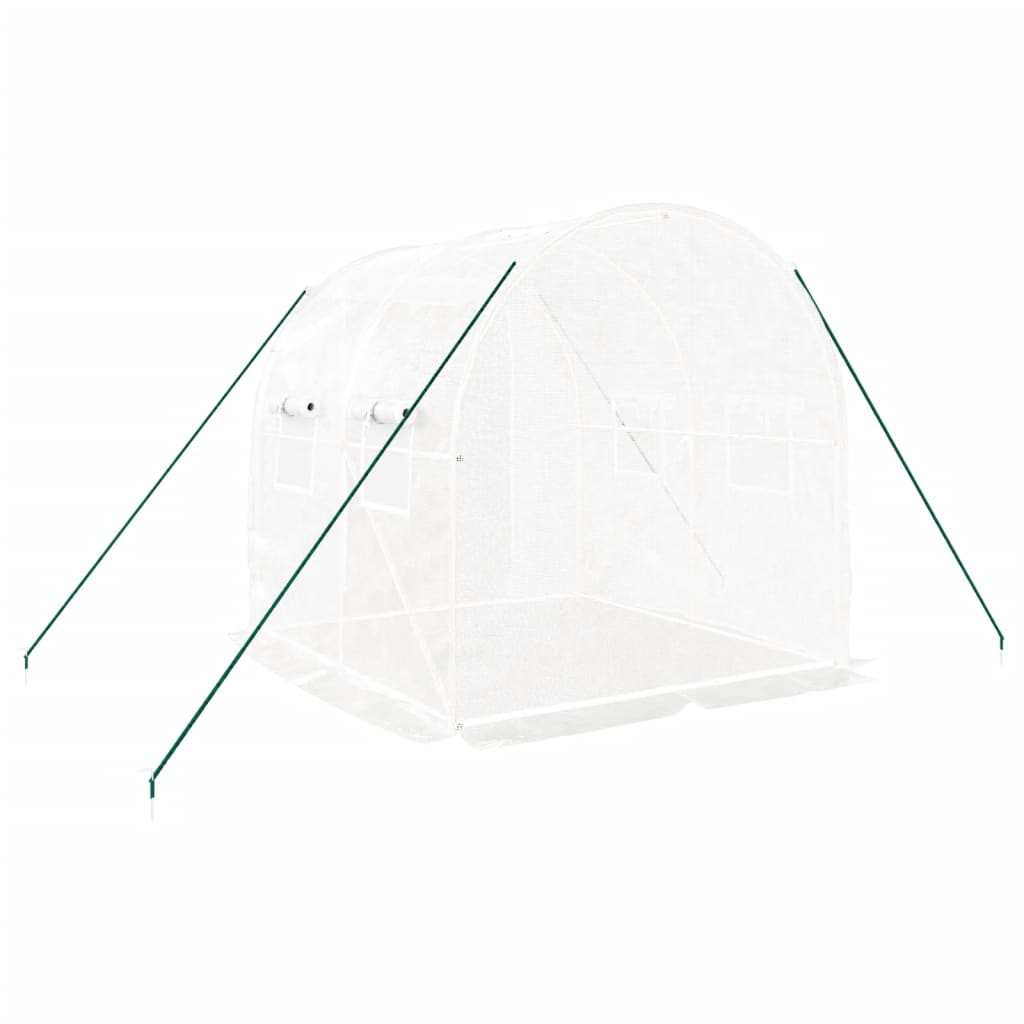 Gewächshaus mit Stahlrahmen Weiß 8 m² 4x2x2 m