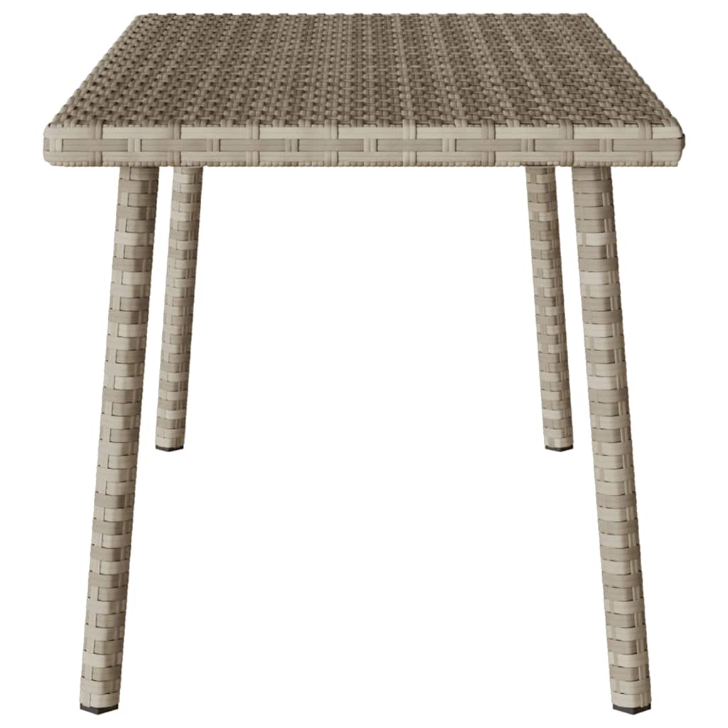 Garten-Couchtisch Rechteckig Schwarz 40x40x37 cm Poly Rattan