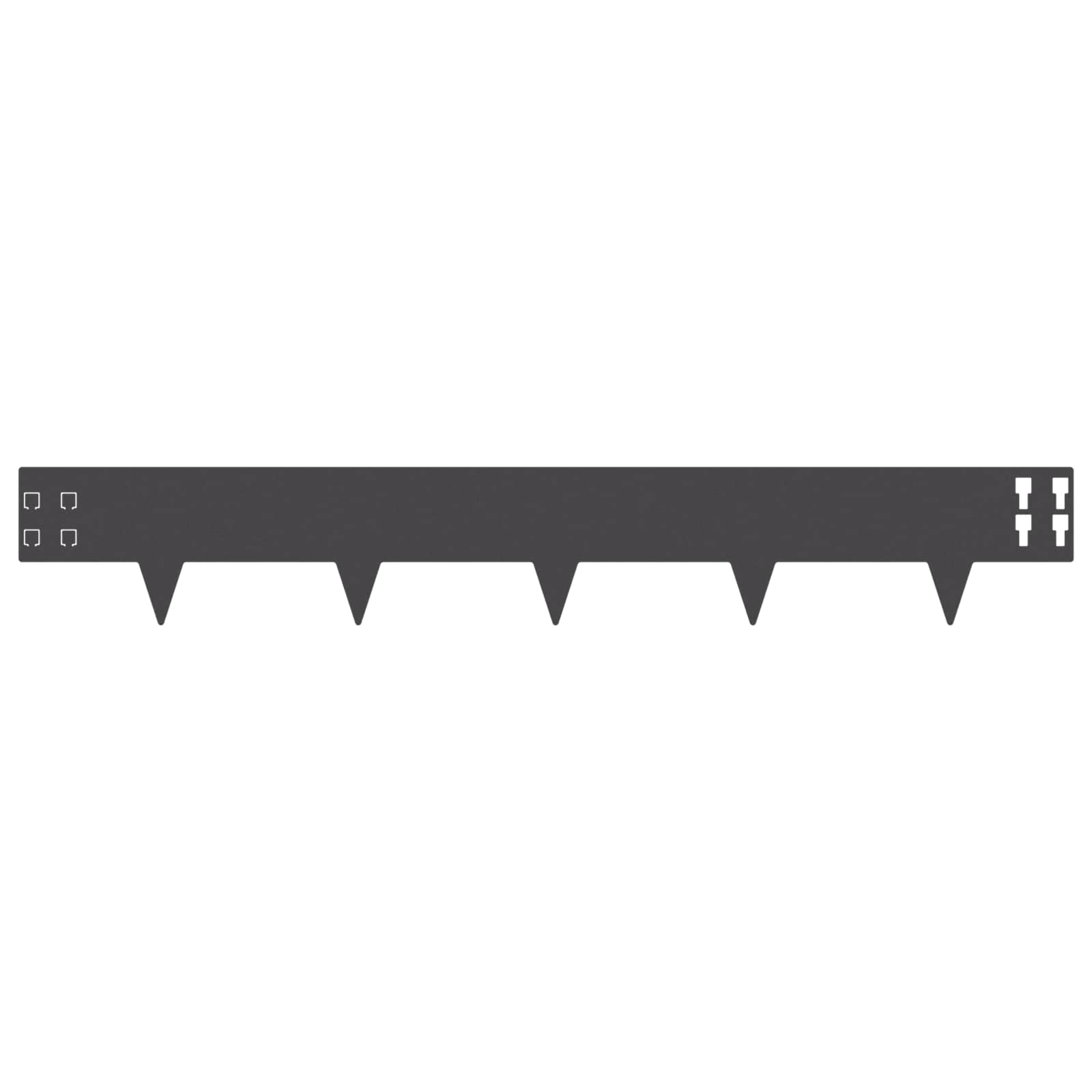 Raseneinfassung 10 pcs 100 x 12 cm Stahl Schwarz