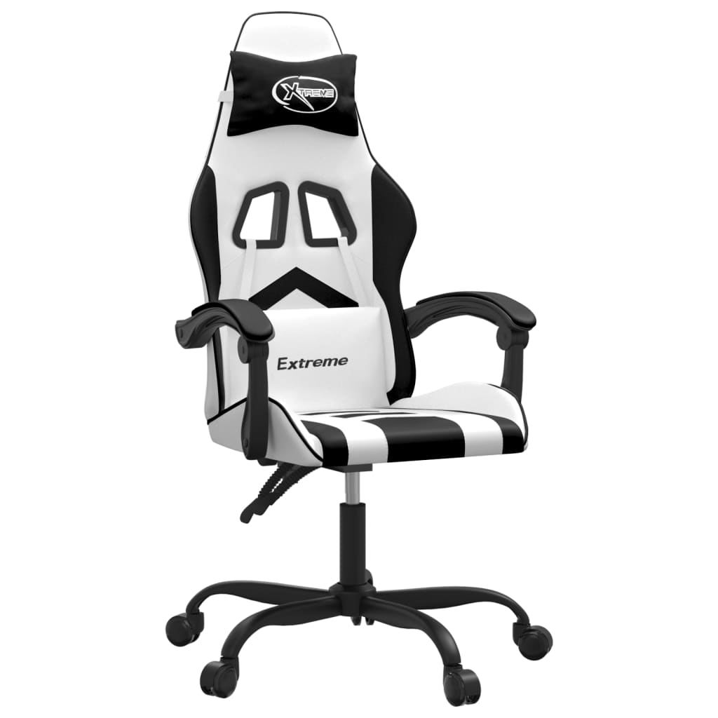Gaming-Stuhl Drehbar Schwarz und Rot Kunstleder