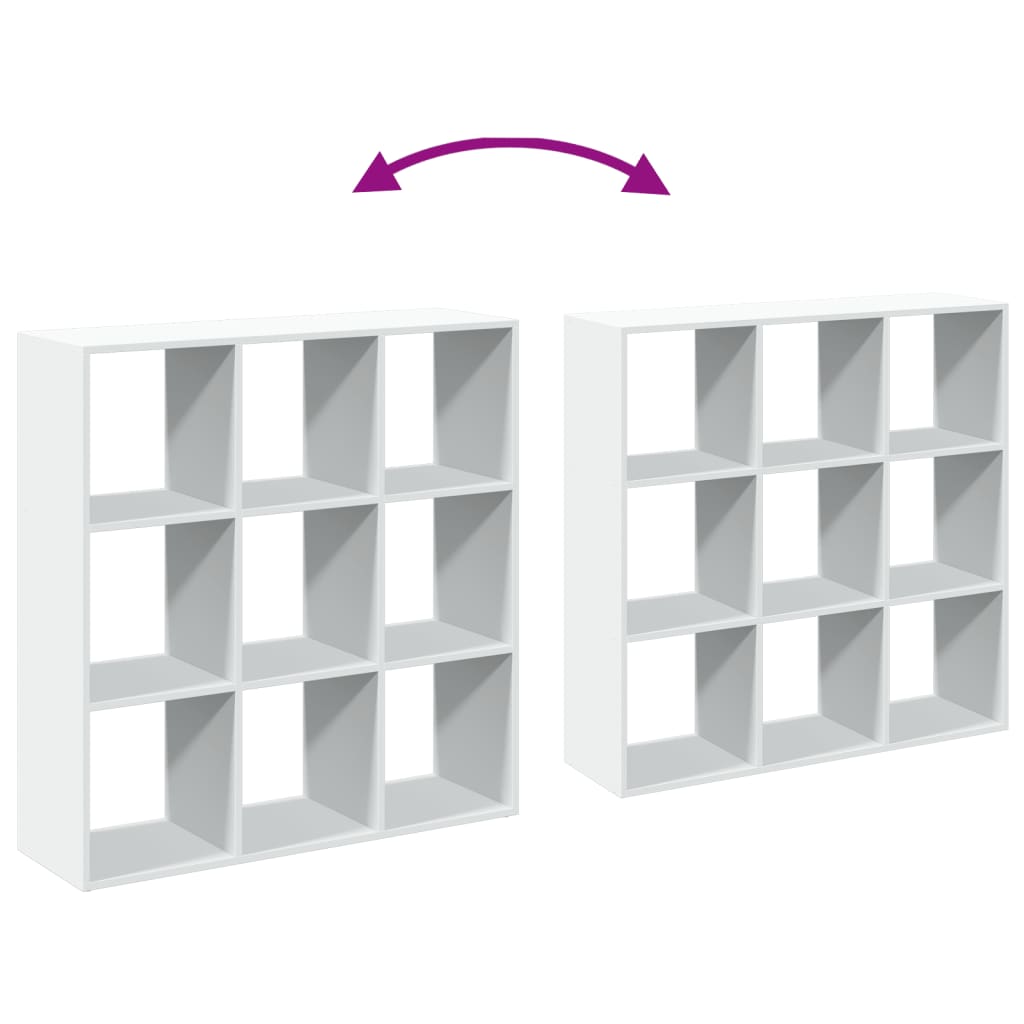 Bücherregal Weiß 137,5x29x137,5 cm Holzwerkstoff