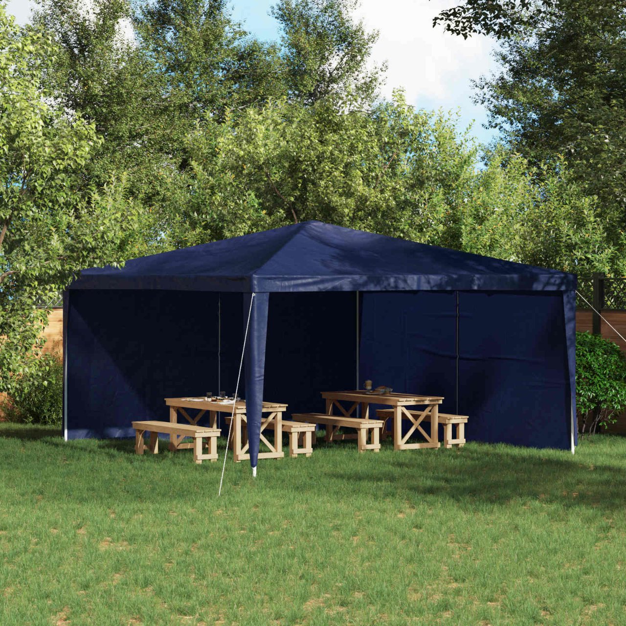 Party Zelt Seitenteil 2 pcs Rot 300 x 195 cm PE und Stahl