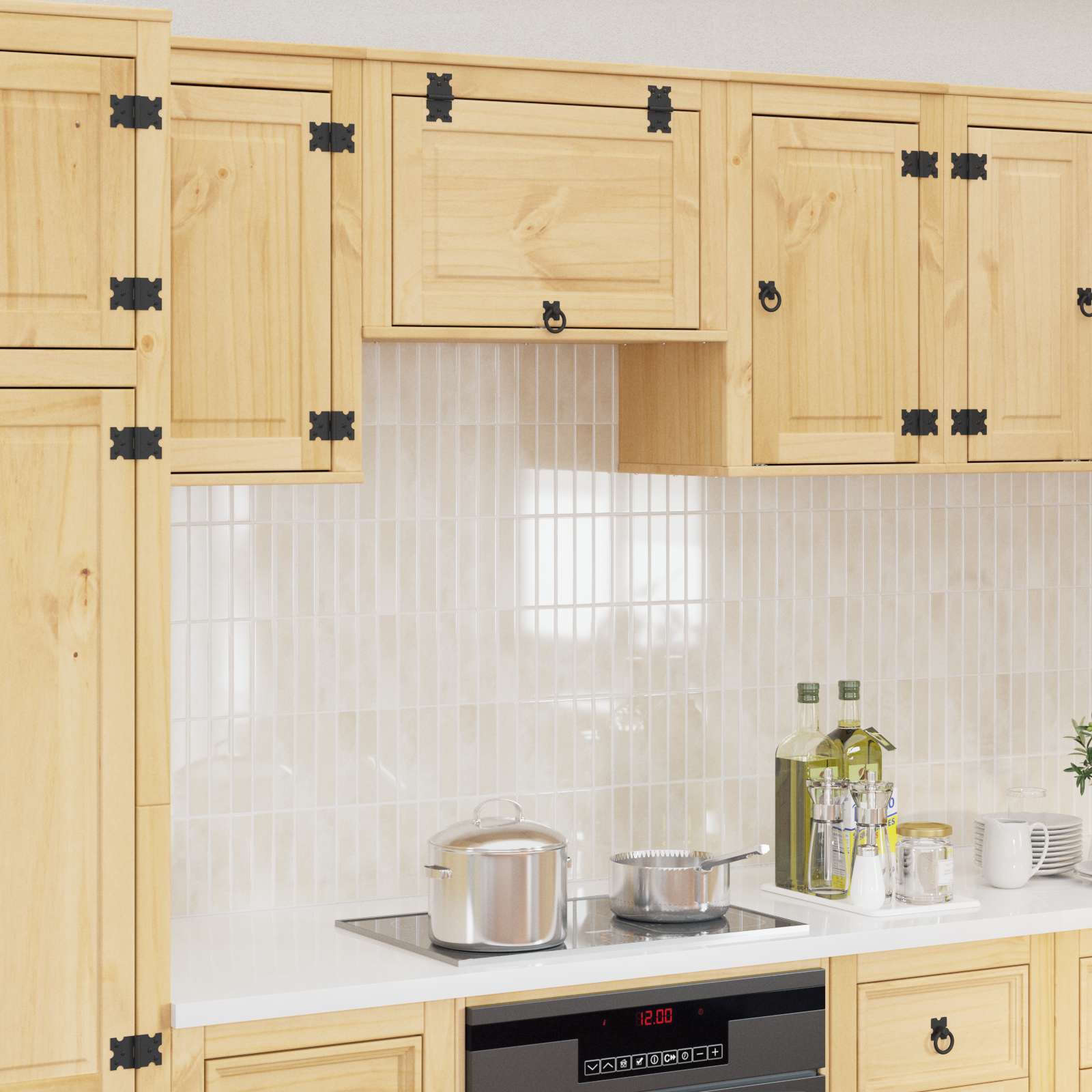Schrank SKI Honigbraun 60 x 46 x 81,5 cm Massives Kiefernholz