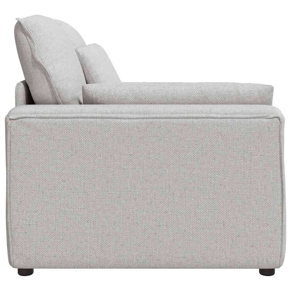 Modulares Sofa Endmodul mit Armlehne Kissen Hellgrau 100 cm