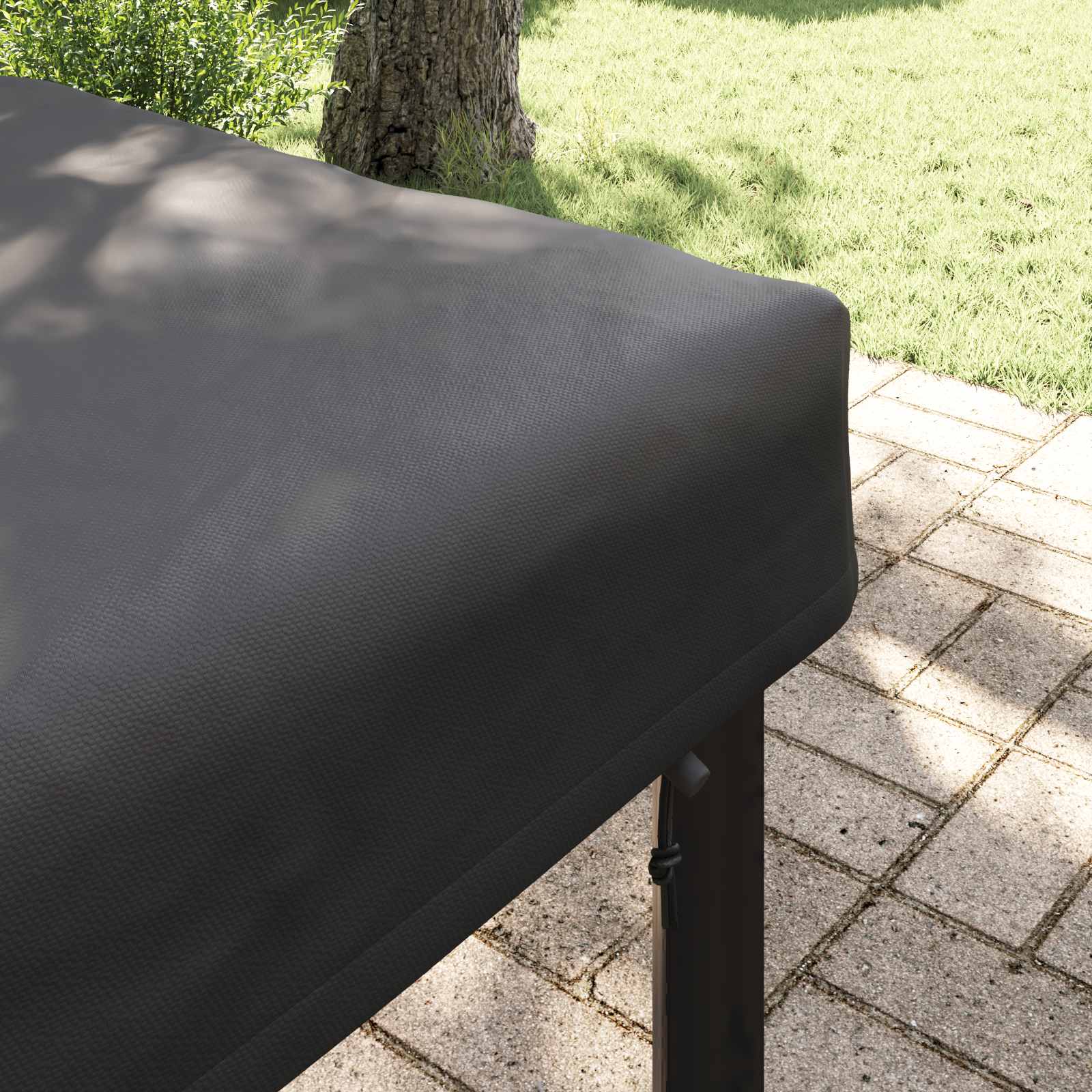 Tischdecken Uni Schwarz 122 x 72 x 15 cm Stoff