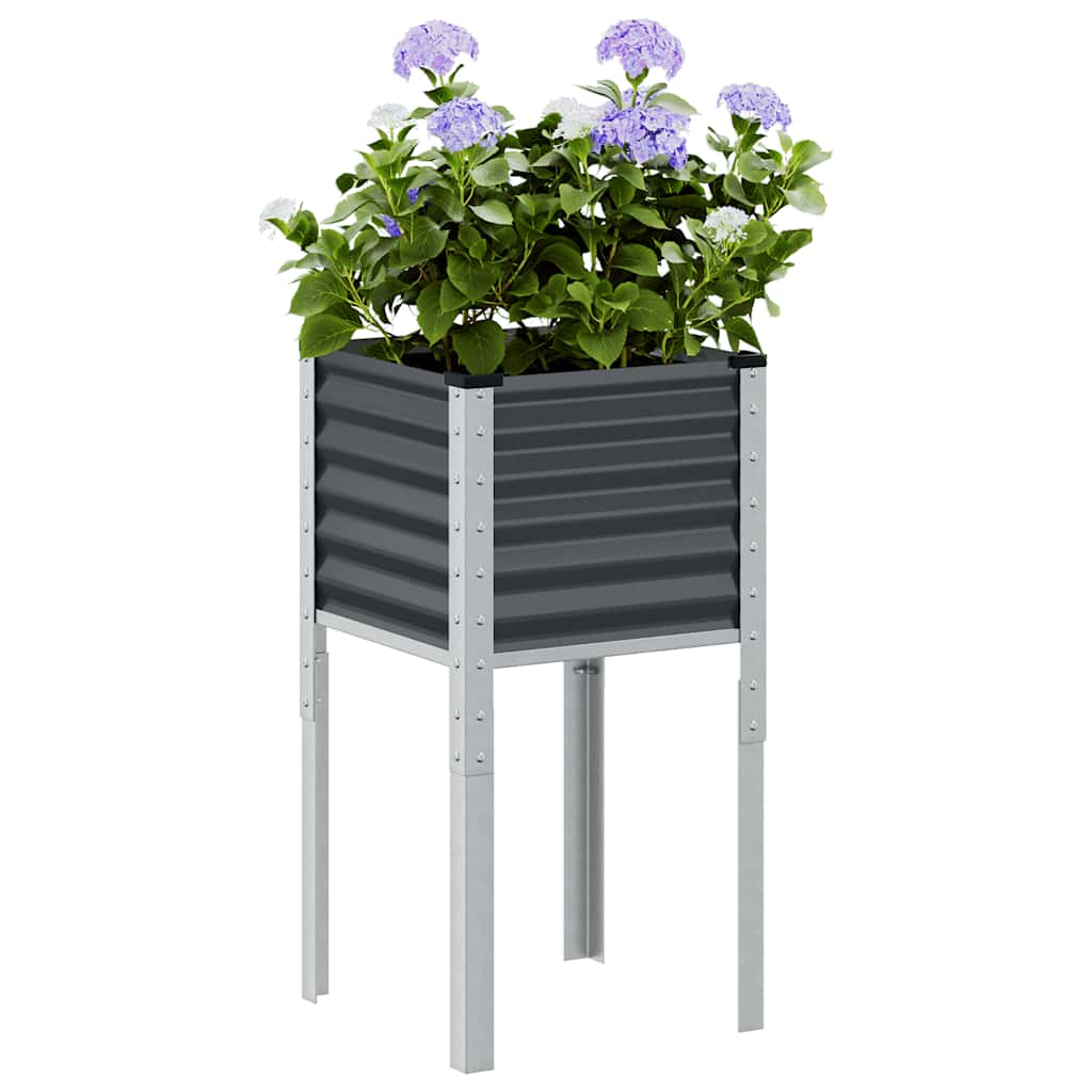Garten-Pflanzgefäß Grün 45 x 45 x 88 cm Stahl