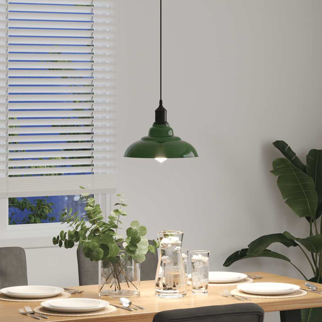 Pendelleuchte Höhenverstellbar E27 Schwarz Glänzend Ø 31 cm