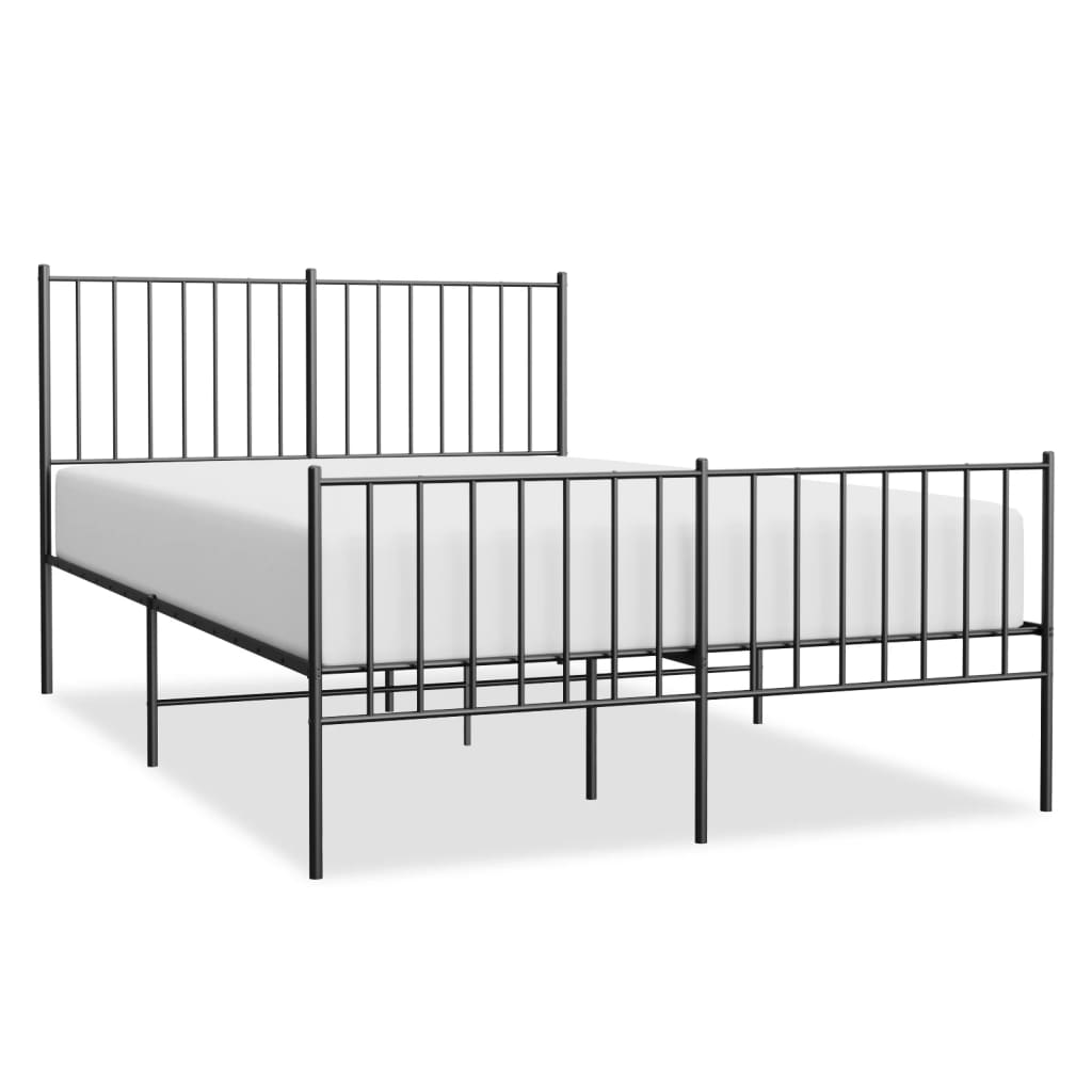Bettgestell Metall Schwarz 75x190 cm