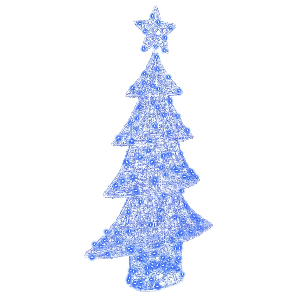 Weihnachtsbaum mit 100 LEDs Warmweiß 120 cm Acryl