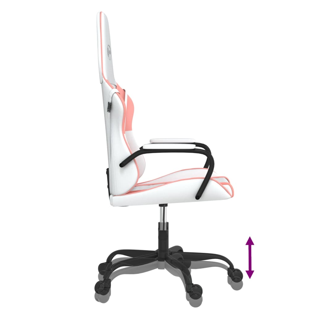 Gaming-Stuhl mit Massagefunktion Schwarz und Blau Kunstleder