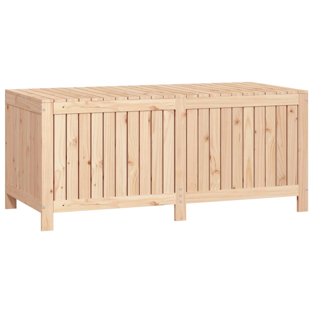 Gartentruhe Grau 76x42,5x54 cm Massivholz Kiefer