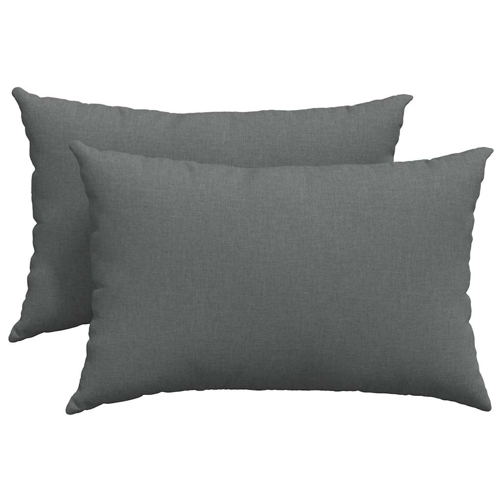 Sofakissen 2 pcs Hellgrau 50 x 30 cm Stoff