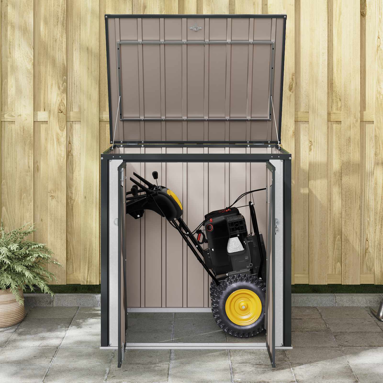 Gartenlagerbox Schwarz 101,5 x 57 x 100,5 cm Stahl