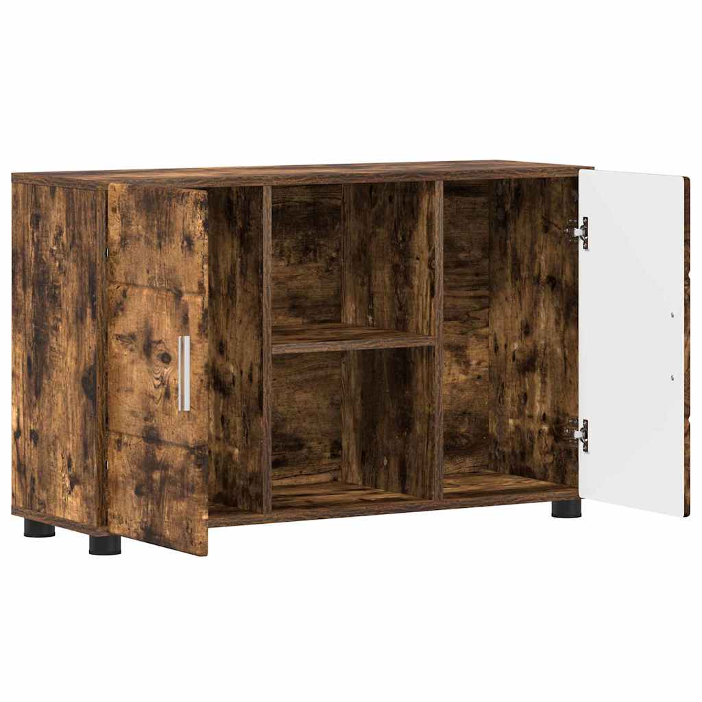 Highboard mit Regal FLORIN Weiß 60 x 35 x 182 cm Holzwerkstoff