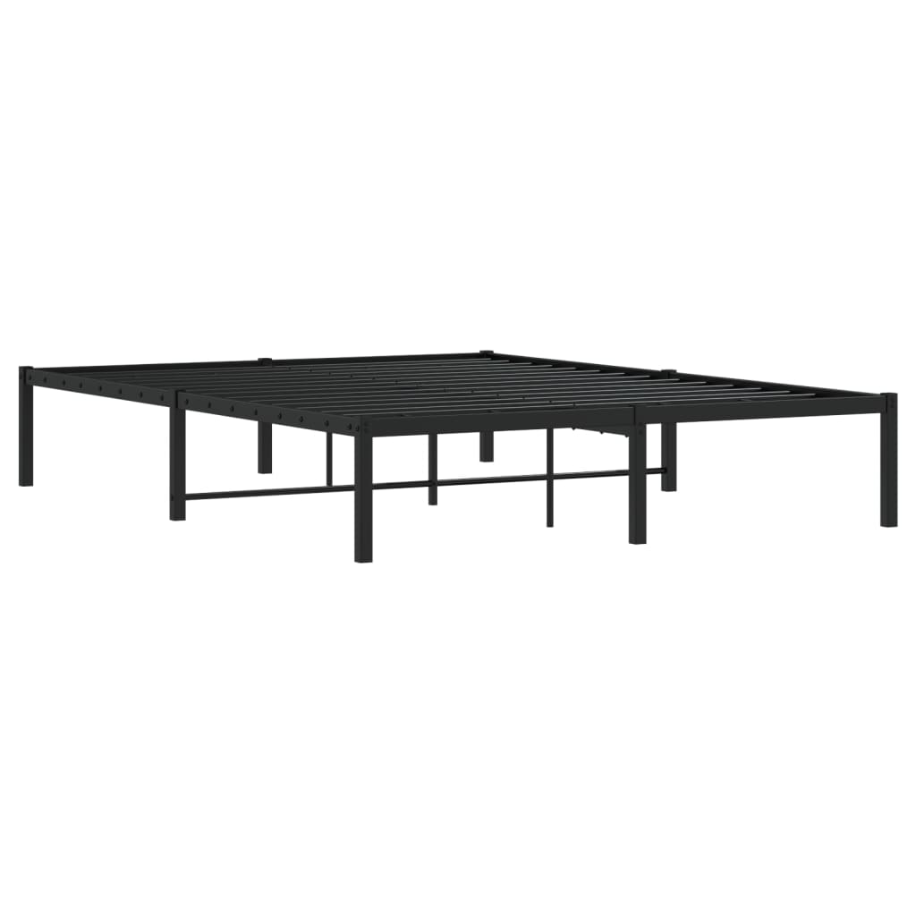 Bettgestell Metall Schwarz 75x190 cm