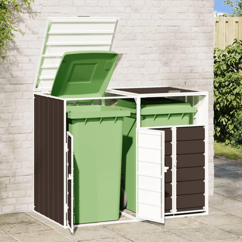 Mülltonnenbox für 1 Tonne Grün 72x81x115 cm Stahl
