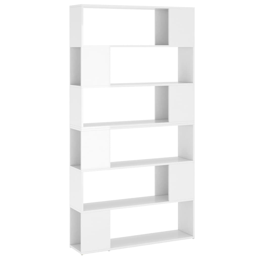 Bücherregal Raumteiler Weiß 100x24x188 cm