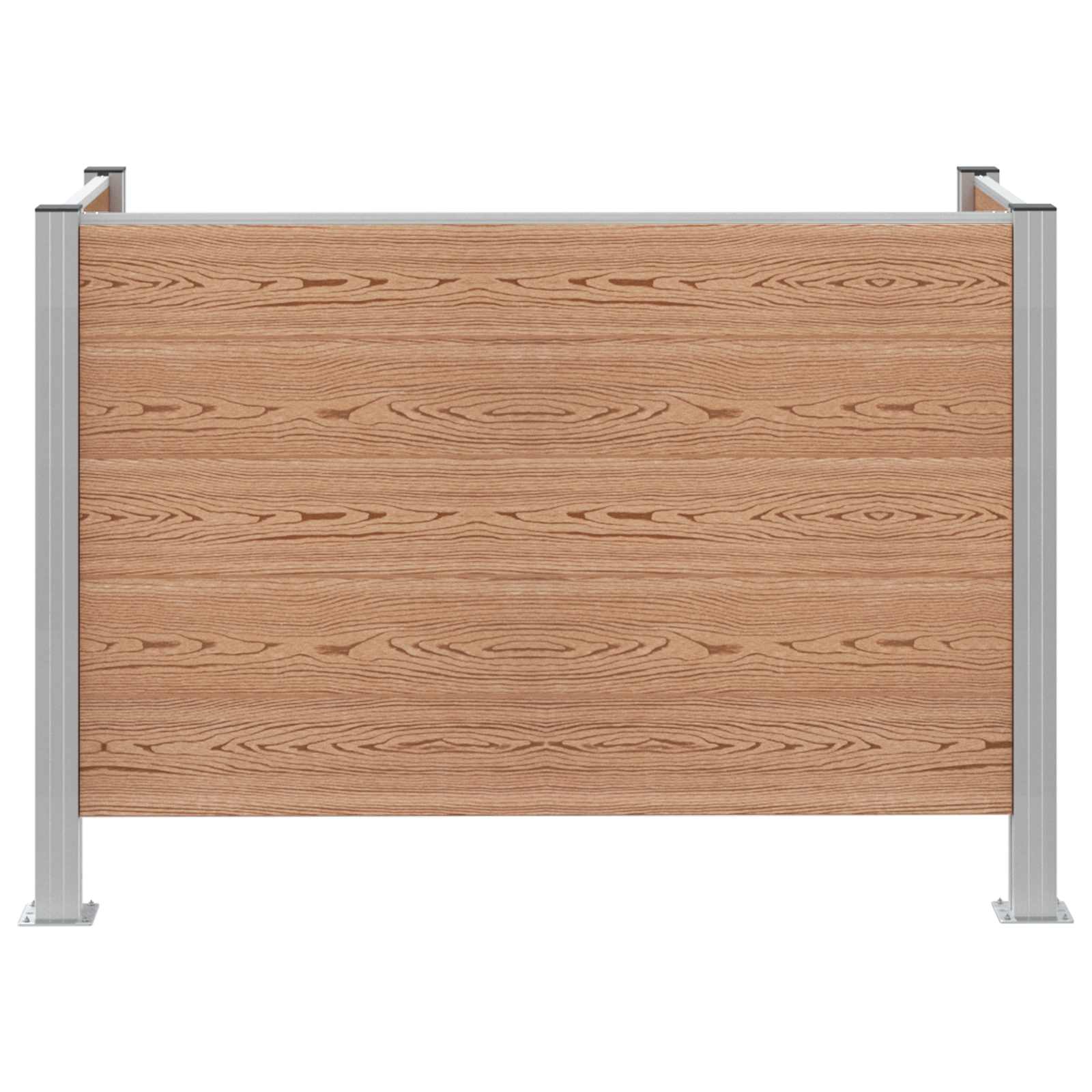 Mülltonnenzaun Braun 161 x 85 x 115 cm Aluminium und WPC