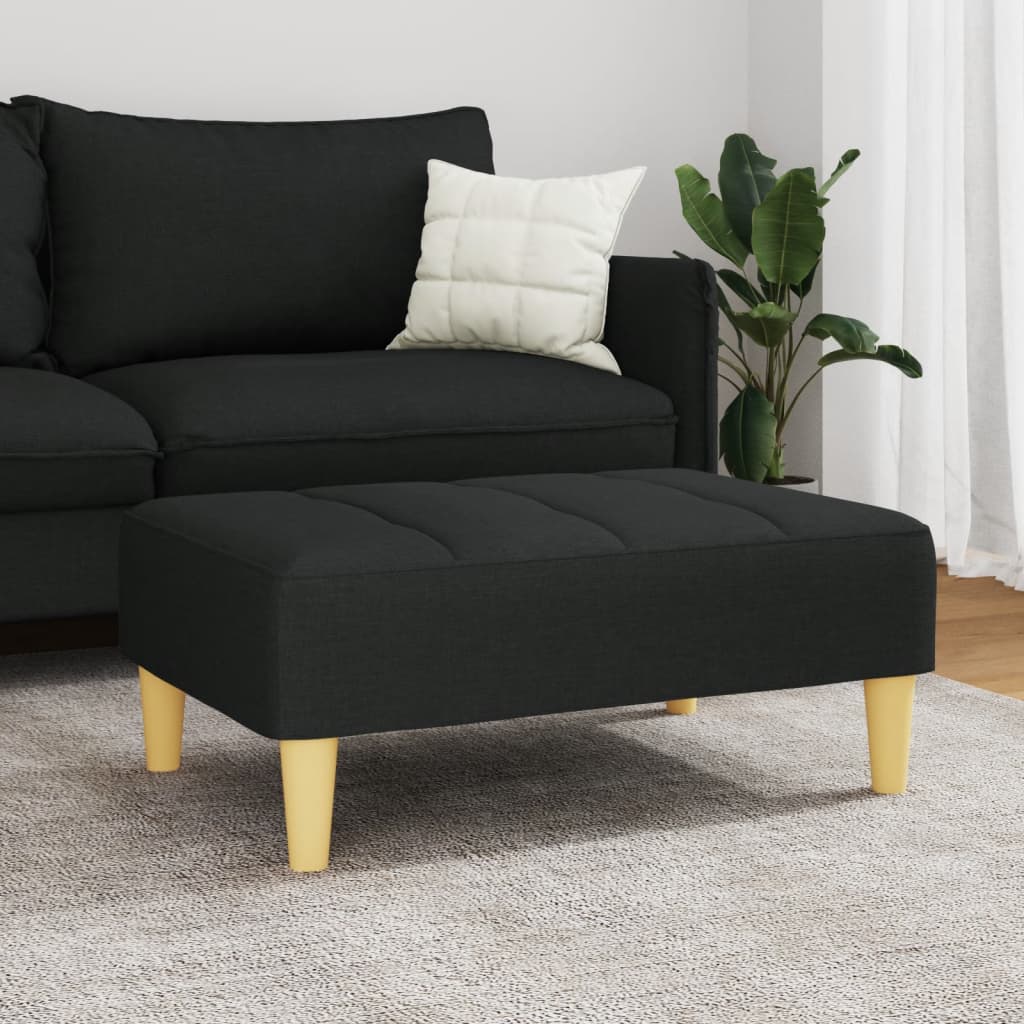 Fußhocker Hellgrau 77x55x31 cm Stoff