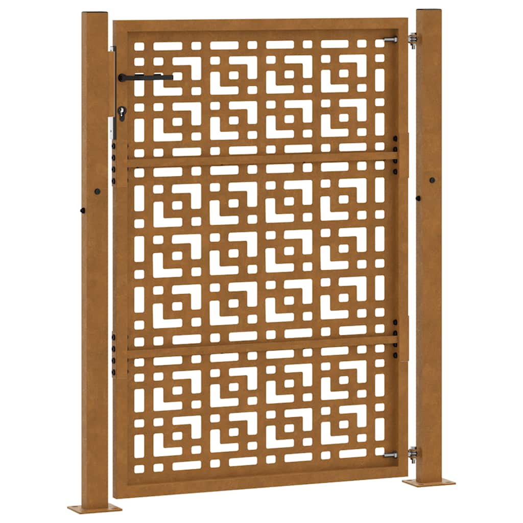 Gartentor Schwarz 100x100 cm Stahl Lichtdesign
