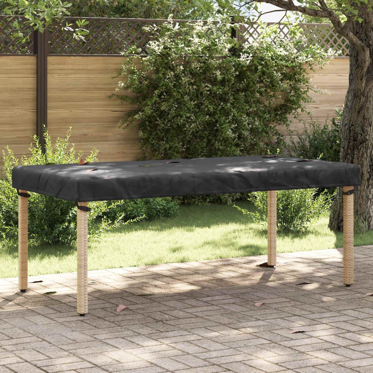Tischdecken Uni Schwarz 122 x 72 x 15 cm Stoff