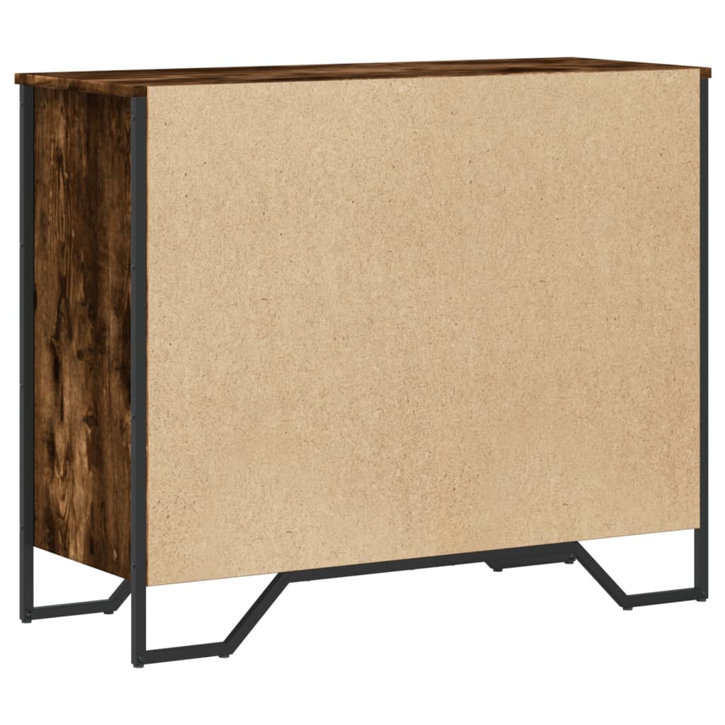 Kommode Schwarz 91x35,5x74,5 cm Holzwerkstoff