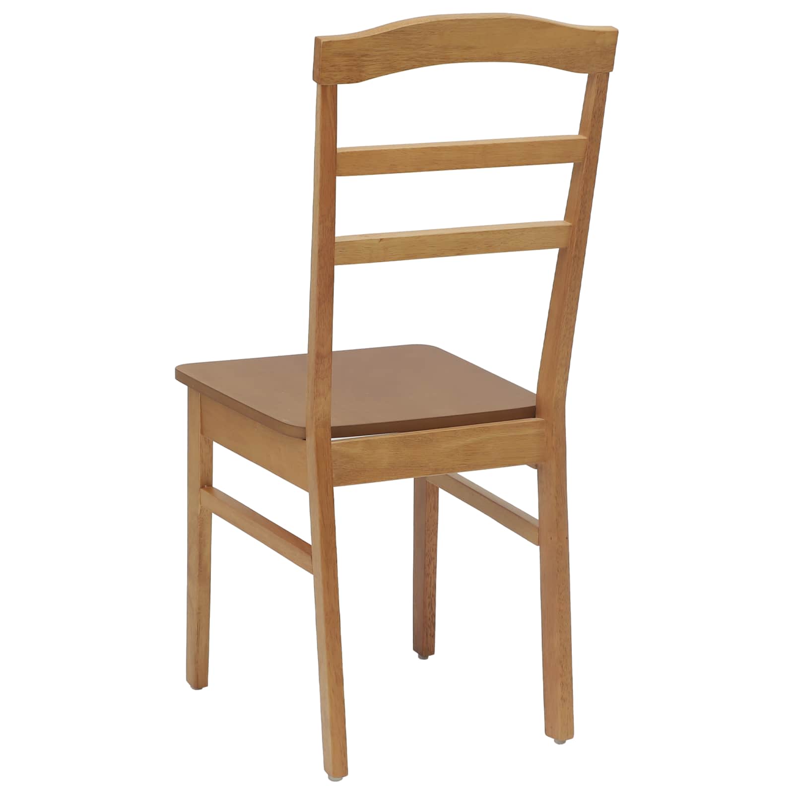 Esszimmerstuhl 2 pcs Hellbraun und hell Massives Gummiholz