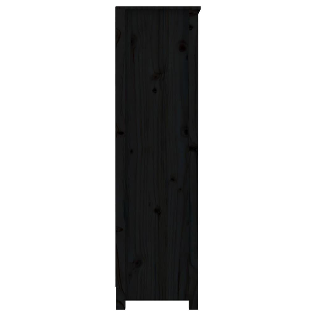 Bücherregal Grau 80x35x68 cm Massivholz Kiefer
