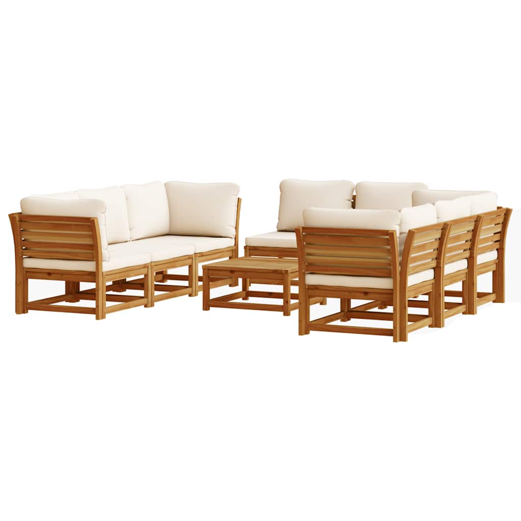 4-tlg. Garten-Lounge-Set mit Kissen Massivholz Akazie