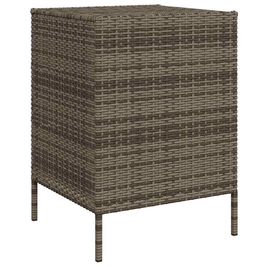 Gartenschrank Schwarz 55x59x80 cm Poly Rattan