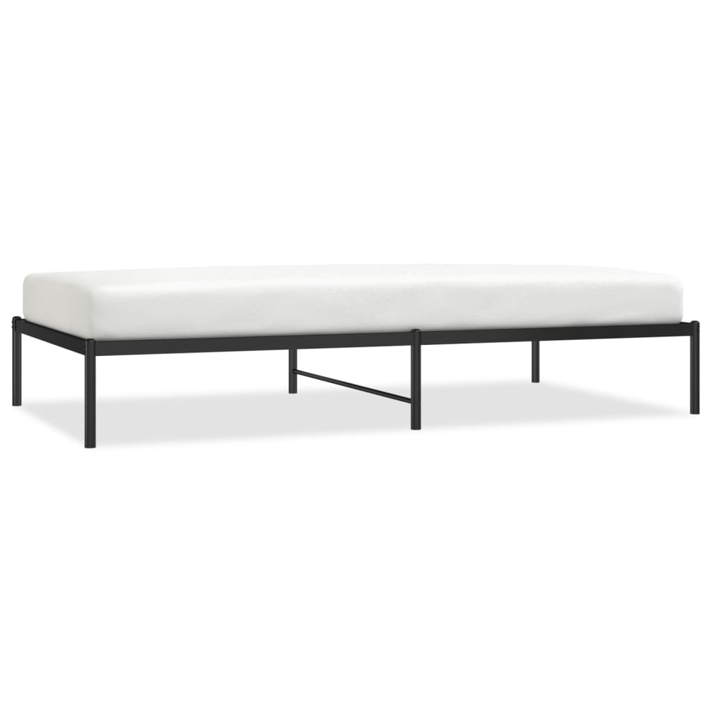 Bettgestell Metall Schwarz 75x190 cm