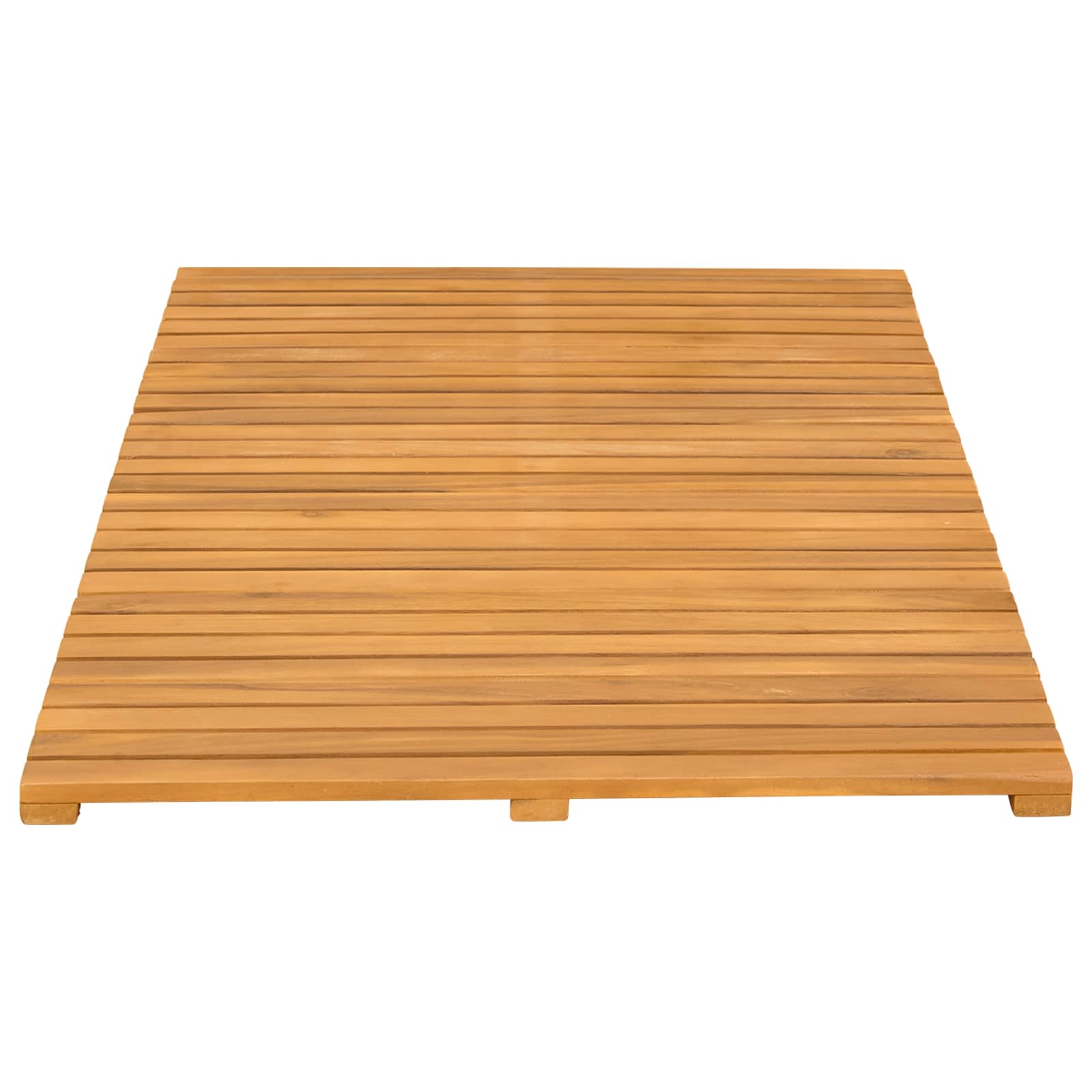 Badematte Uni Braun 60 x 40 cm Massives Akazienholz