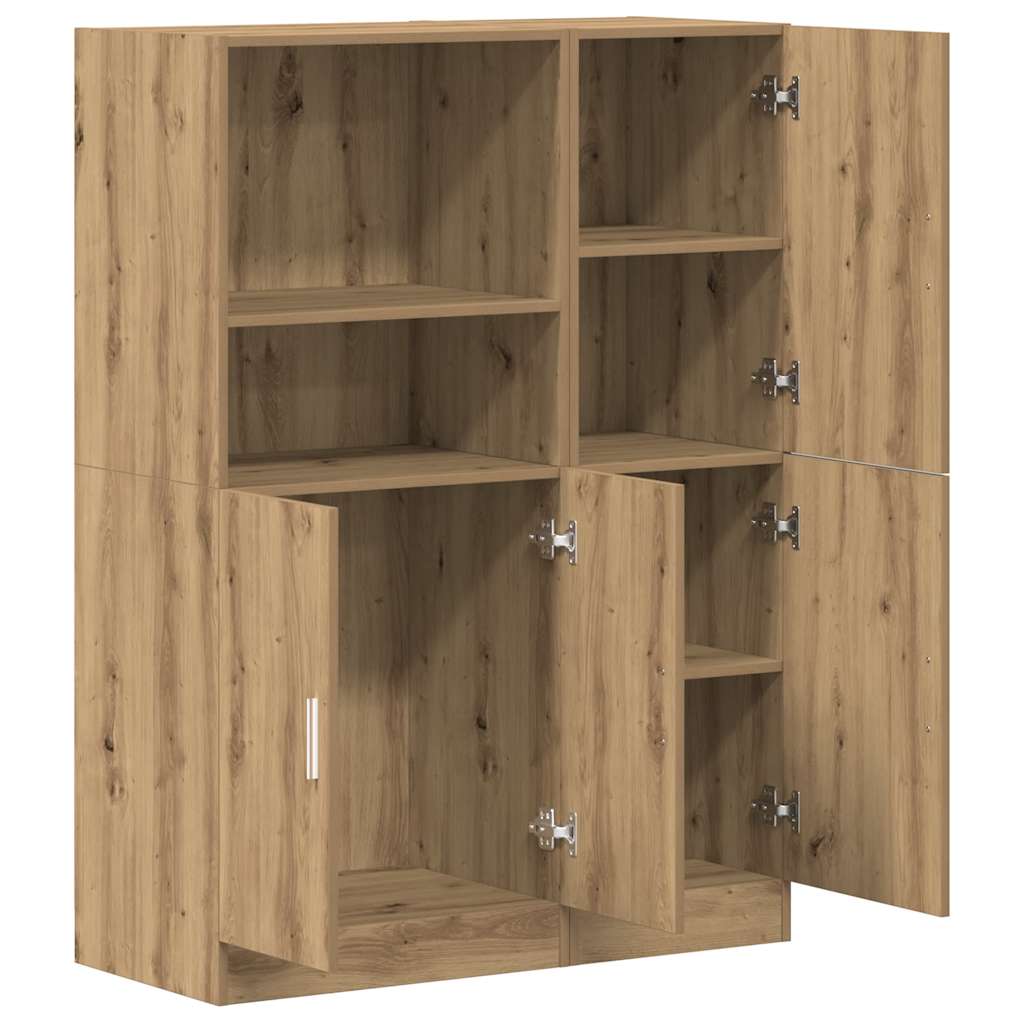 2-tlg. Küchenschrank-Set Weiß Holzwerkstoff