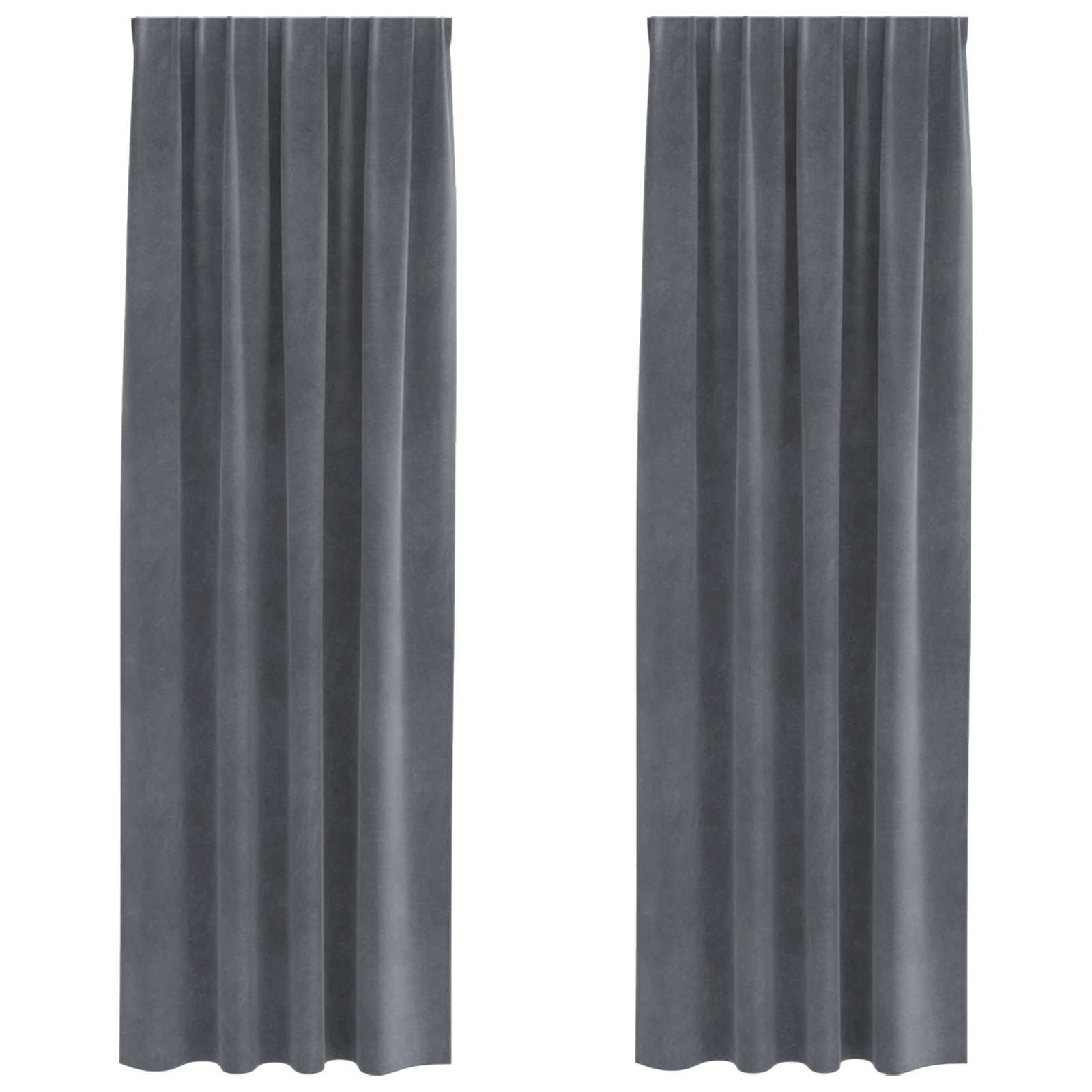 Verdunkelungsvorhänge 2 pcs Schwarz 140 x 140 cm Samt