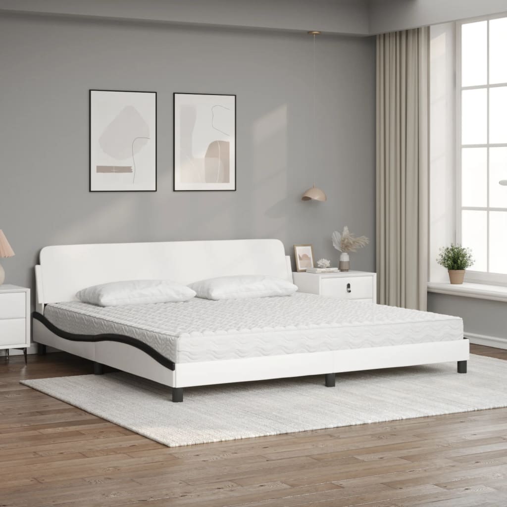 Bett mit Matratze "Dover" Schwarz 80x200 cm Kunstleder