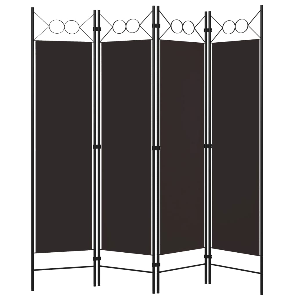 5-tlg. Raumteiler Anthrazit 200 x 180 cm
